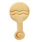 Preview: Ausstechform - Babyrassel, 7,5 cm mit Innenprägung - Edelstahl