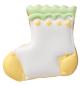 Preview: Ausstechform - Baby - Socke, 6 cm mit Inenprägung - Edelstahl
