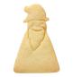 Preview: Weihnachtsmann, geometrisch, 6,5 cm mit Innenprägung - Edelstahl