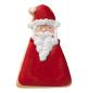 Preview: Weihnachtsmann, geometrisch, 6,5 cm mit Innenprägung - Edelstahl