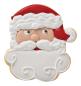 Preview: Weihnachtsmann - Gesicht, 10,5 cm mit Innenprägung - Edelstahl