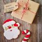 Preview: Weihnachtsmann - Gesicht, 10,5 cm mit Innenprägung - Edelstahl