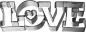 Preview: Ausstechform - Love Schriftzug - Edelstahl, mit Innenprägung - 11cm