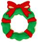 Preview: Ausstechform - Weihnachtskranz / Türkranz, 7,5 cm mit Innenprägung - Edelstahl