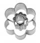 Preview: Ausstechform Blümchen - Blume, mit Innenprägung - Edelstahl, 4,5 cm