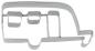 Preview: Wohnwagen -Anhänger - Edelstahl, mit Innenprägung - 9 cm