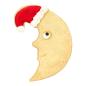 Preview: Ausstechform Weihnachtsmond , mit Mütze, 7 cm  Edelstahl, mit Innenprägung