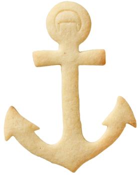 Ausstechform - Anker, 11 cm mit Innenprägung - Edelstahl