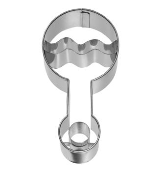 Ausstechform - Babyrassel, 7,5 cm mit Innenprägung - Edelstahl