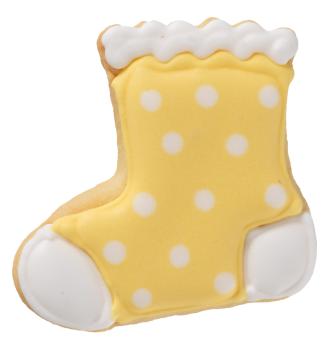 Ausstechform - Baby - Socke, 6 cm mit Inenprägung - Edelstahl