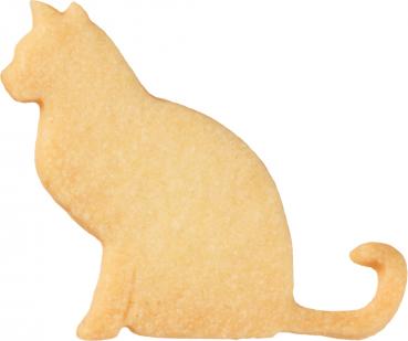Hauskatze - Edelstahl, mit Innnprägung - 6 cm