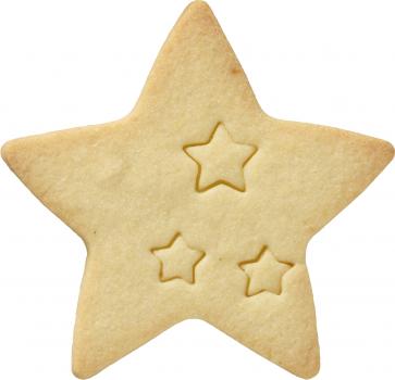 Weihnachtsstern - Edelstahl, mit Innenprägung - 10,5 cm