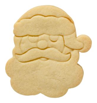 Weihnachtsmann - Gesicht, 10,5 cm mit Innenprägung - Edelstahl