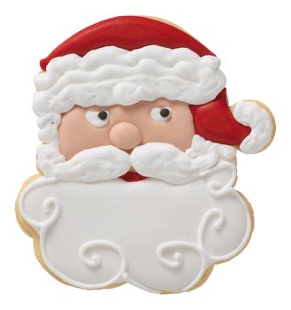 Weihnachtsmann - Gesicht, 10,5 cm mit Innenprägung - Edelstahl