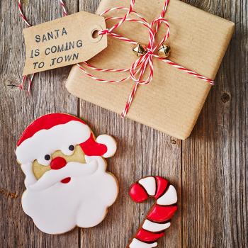 Weihnachtsmann - Gesicht, 10,5 cm mit Innenprägung - Edelstahl