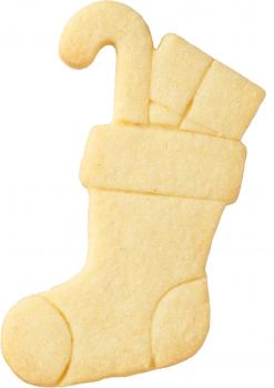 Weihnachtssocke - Edelstahl, mit Innenprägung - 9 cm