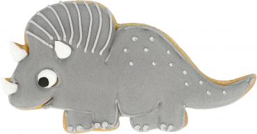 Dinosaurier Triceratops - Edelstahl, mit Innenprägung -10 cm