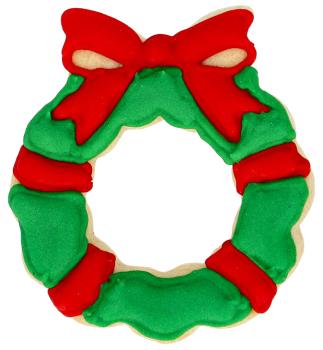 Ausstechform - Weihnachtskranz / Türkranz, 7,5 cm mit Innenprägung - Edelstahl
