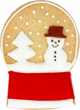 Schneekugel - Edelstahl, mit Innenprägung - 8 cm