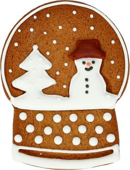 Schneekugel - Edelstahl, mit Innenprägung - 8 cm