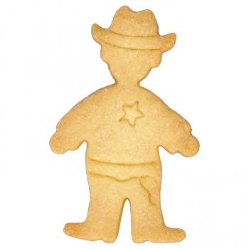 Ausstechform -  Cowboy, 8 cm - Edelstahl mit Innenprägung