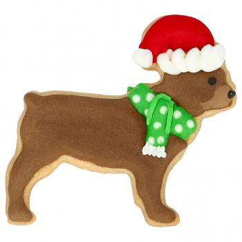 Ausstechform, Weihnachts- Bulldogge, 6 cm
