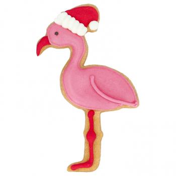 Ausstechform - Weihnachts-Flamingo, 10 cm