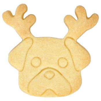 Ausstechform, Weihnachts- Mops, 7,5 cm