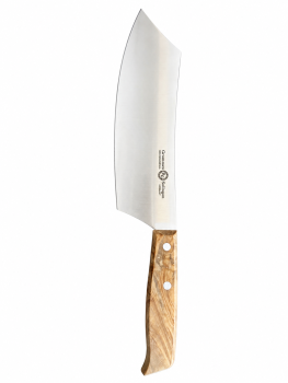 Barbecue-Messer Hechtsäbel Klinge 22,5 cm | Olivenholzgriff | Handabzug | Solingen | Grommes