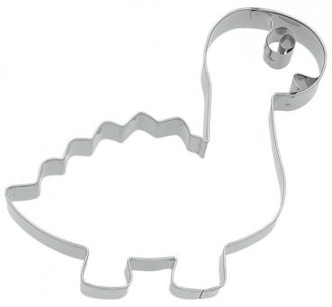 Dinosaurier Diplodocus, mit Innenprägung - Edelstahl, 10 cm