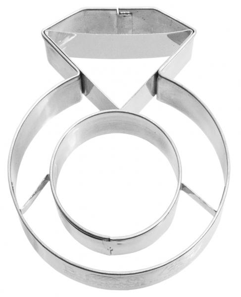 DIAMANTRING - Edelstahl, mit Innenprägung - 7 cm