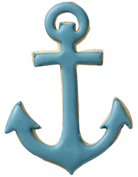 Ausstechform - Anker, 11 cm mit Innenprägung - Edelstahl