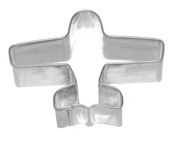 Flugzeug - Edelstahl, 7 cm
