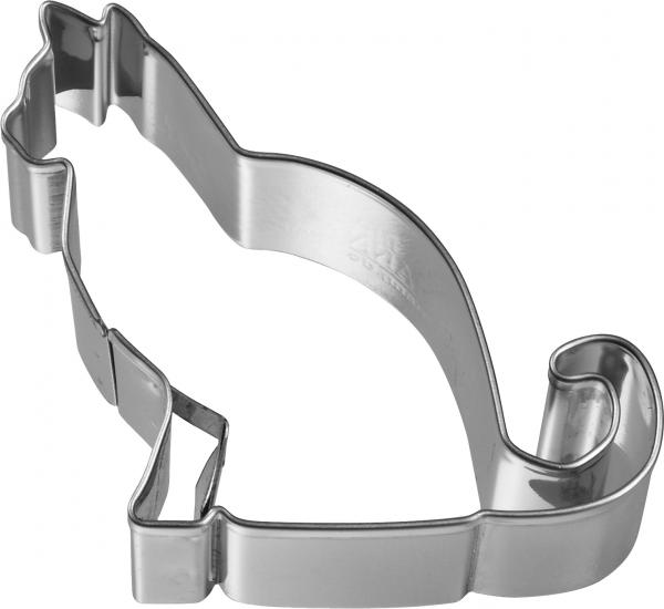 Hauskatze - Edelstahl, mit Innnprägung - 6 cm