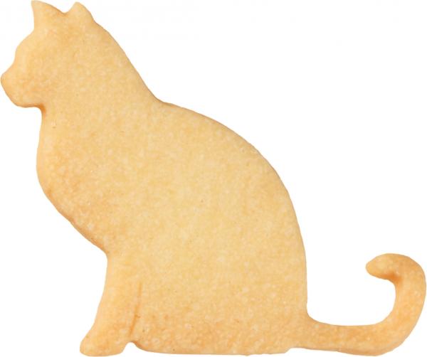Hauskatze - Edelstahl, mit Innnprägung - 6 cm