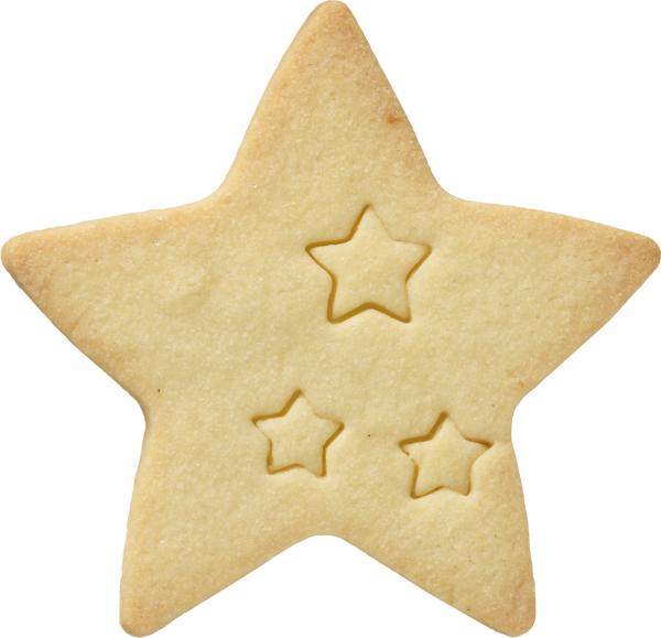 Weihnachtsstern - Edelstahl, mit Innenprägung - 10,5 cm
