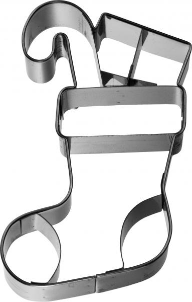 Weihnachtssocke - Edelstahl, mit Innenprägung - 9 cm