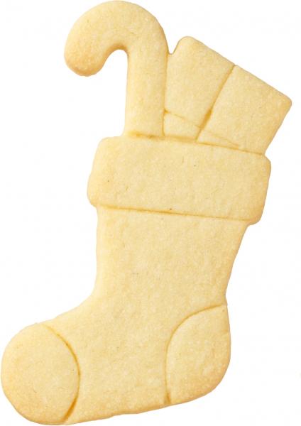 Weihnachtssocke - Edelstahl, mit Innenprägung - 9 cm