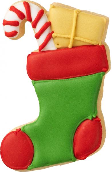 Weihnachtssocke - Edelstahl, mit Innenprägung - 9 cm