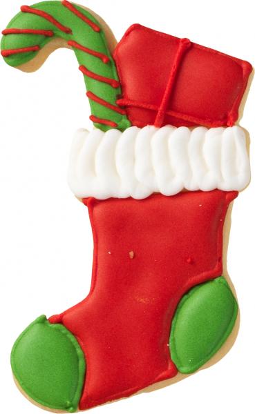 Weihnachtssocke - Edelstahl, mit Innenprägung - 9 cm