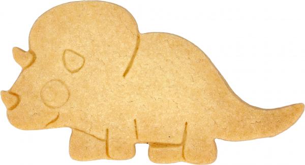 Dinosaurier Triceratops - Edelstahl, mit Innenprägung -10 cm