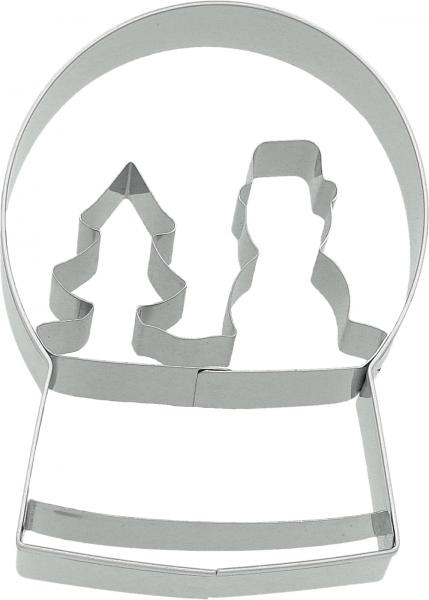 Schneekugel - Edelstahl, mit Innenprägung - 8 cm