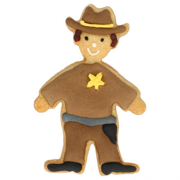 Ausstechform -  Cowboy, 8 cm - Edelstahl mit Innenprägung