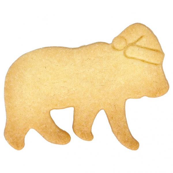 Ausstechform - Weihnachts-Eisbär, 9 cm