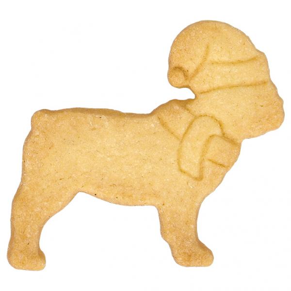 Ausstechform, Weihnachts- Bulldogge, 6 cm