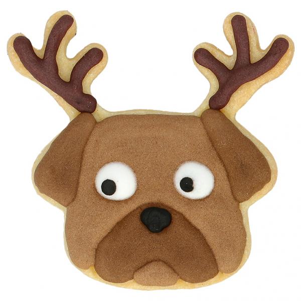 Ausstechform, Weihnachts- Mops, 7,5 cm