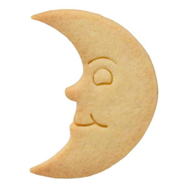 Ausstechform Mond 8 cm mit Innenprägung