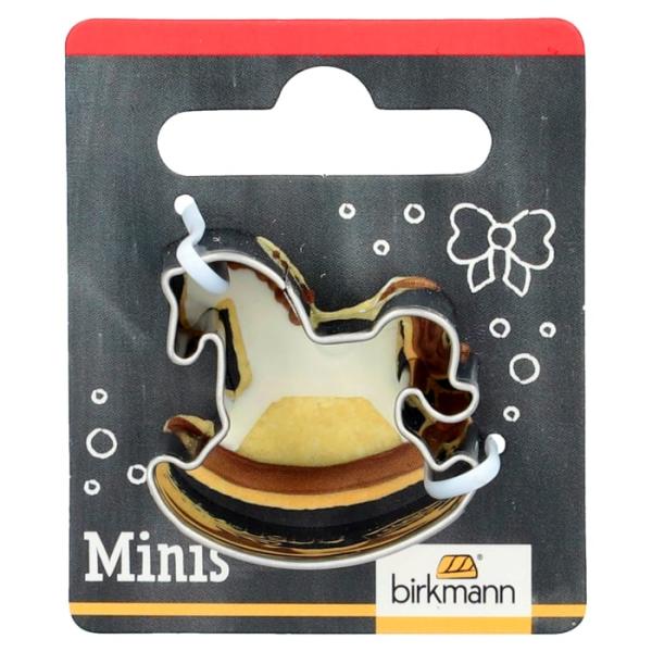 Mini-Ausstechform Schaukelpferd Edelstahl •  3 cm