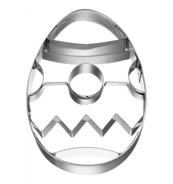 Ei, aus Edelstahl - 8 cm - mit Innenprägung