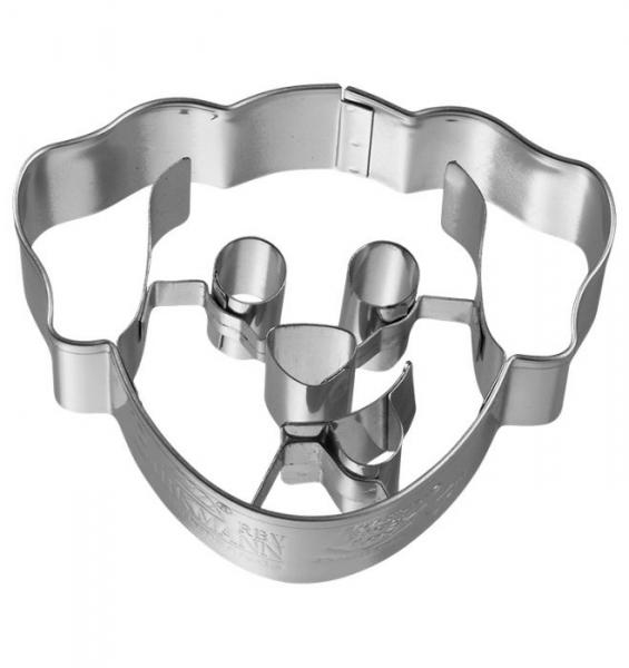 Ausstechform - Hundekopf, 7 cm - Edelstahl, mit Innenprägung